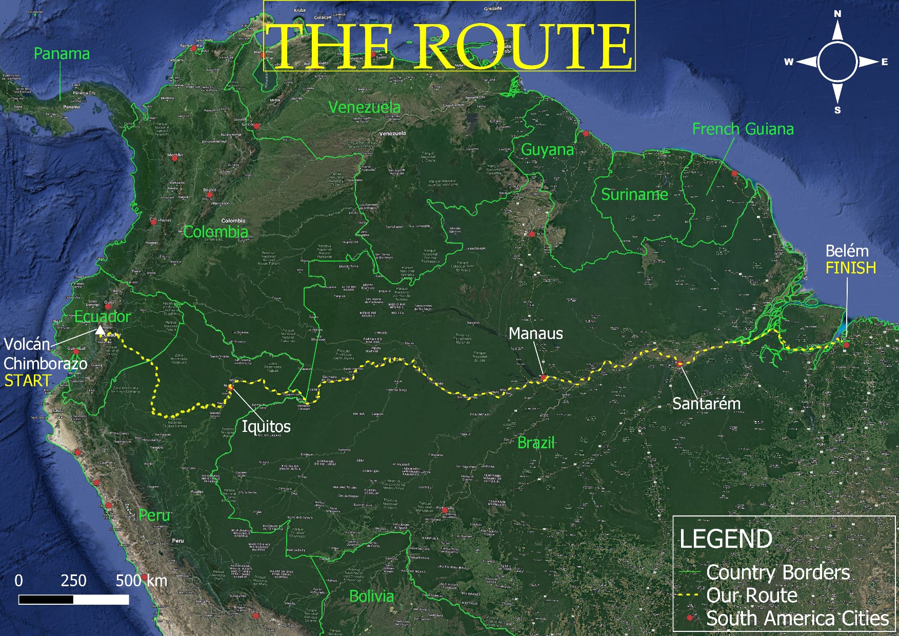 AMAZON: Summit to Sea Route Map